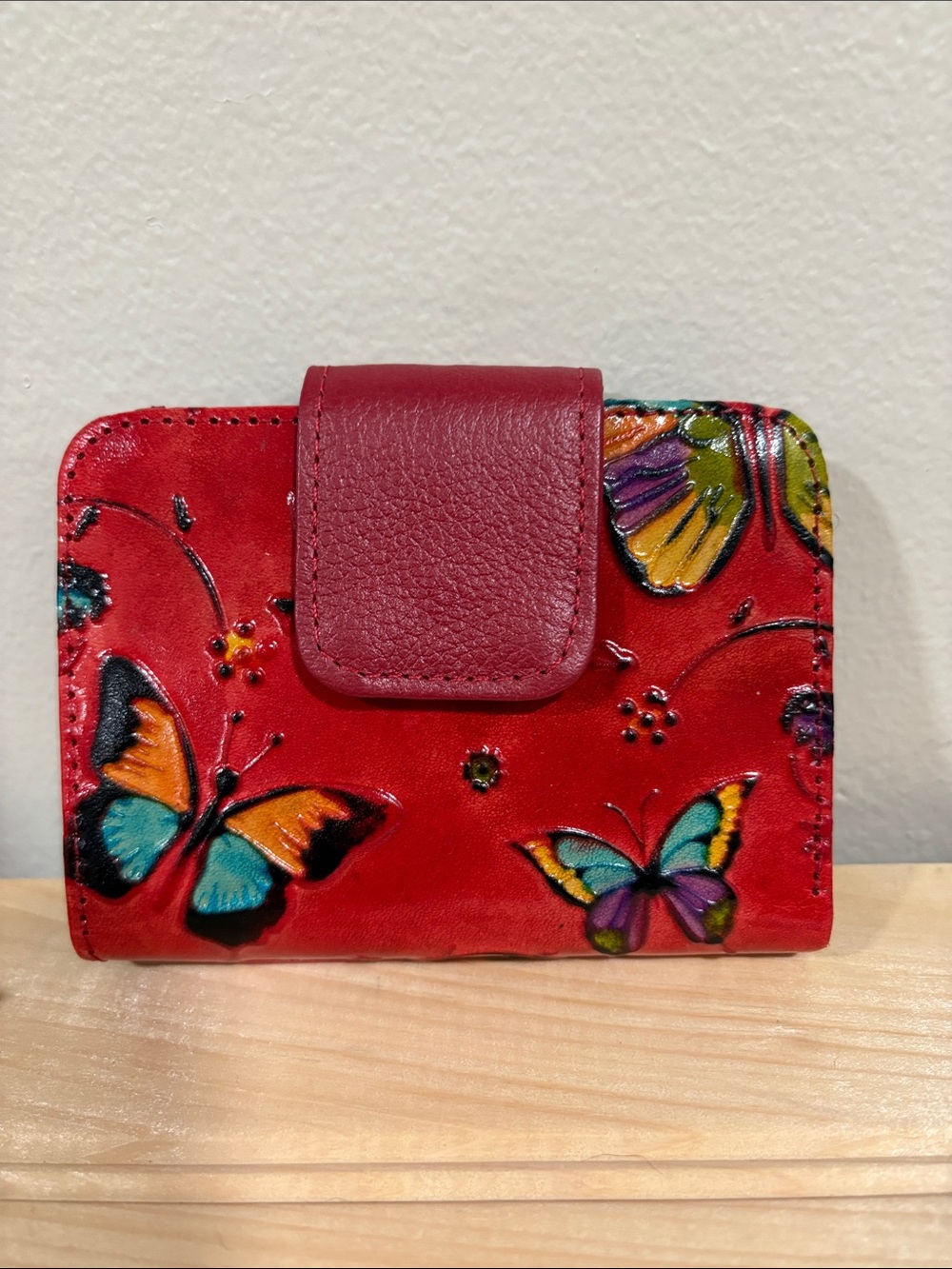 Red Butterfly Accent Wallet